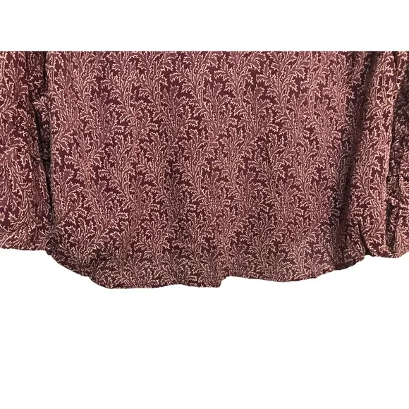 Soft Surroundings Size Large Purple Button Front 100% Silk Top Bell Sleeve Boho - Picture 10 of 12